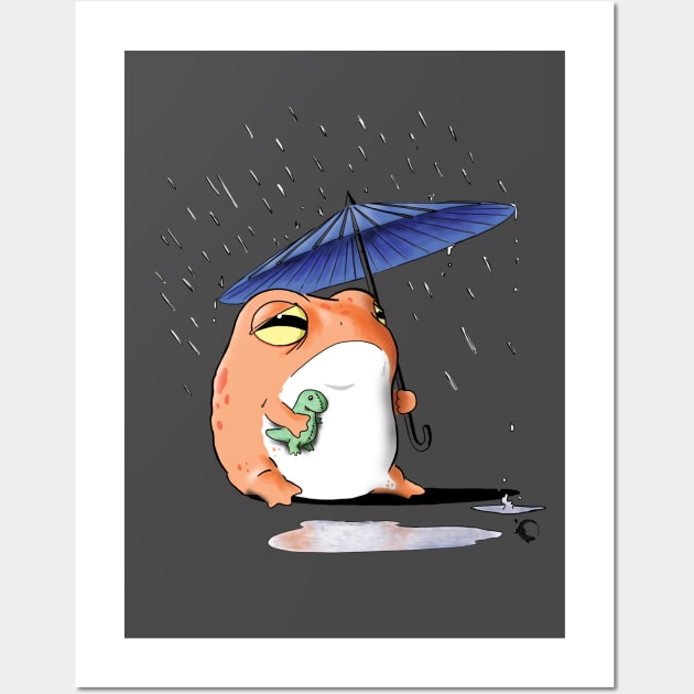 Rain Frog Melancholy Wall Art by Moo-SB